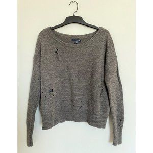 Distressed Gray Sweater